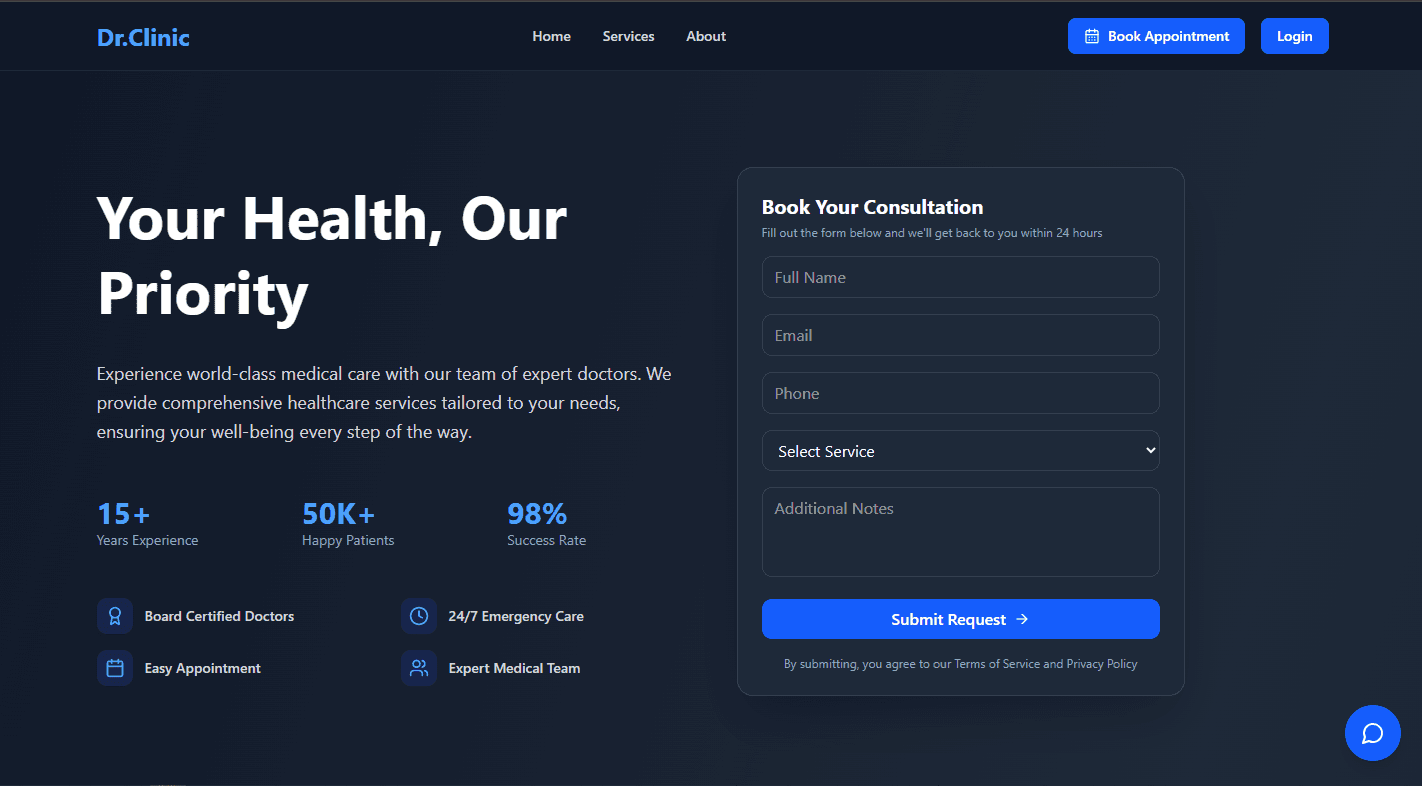Doctor Portfolio Website — Project preview