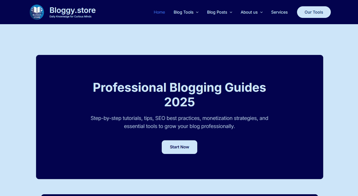 Tools and Blog Website